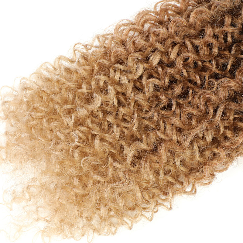 Kinky Curly Synthetic Hair Weave Bundles, Fibra Resistente ao Calor, Soft Natural Curly, Extensões de Cabelo Falso, Bio Human-Like, 26 ", 150g por PC