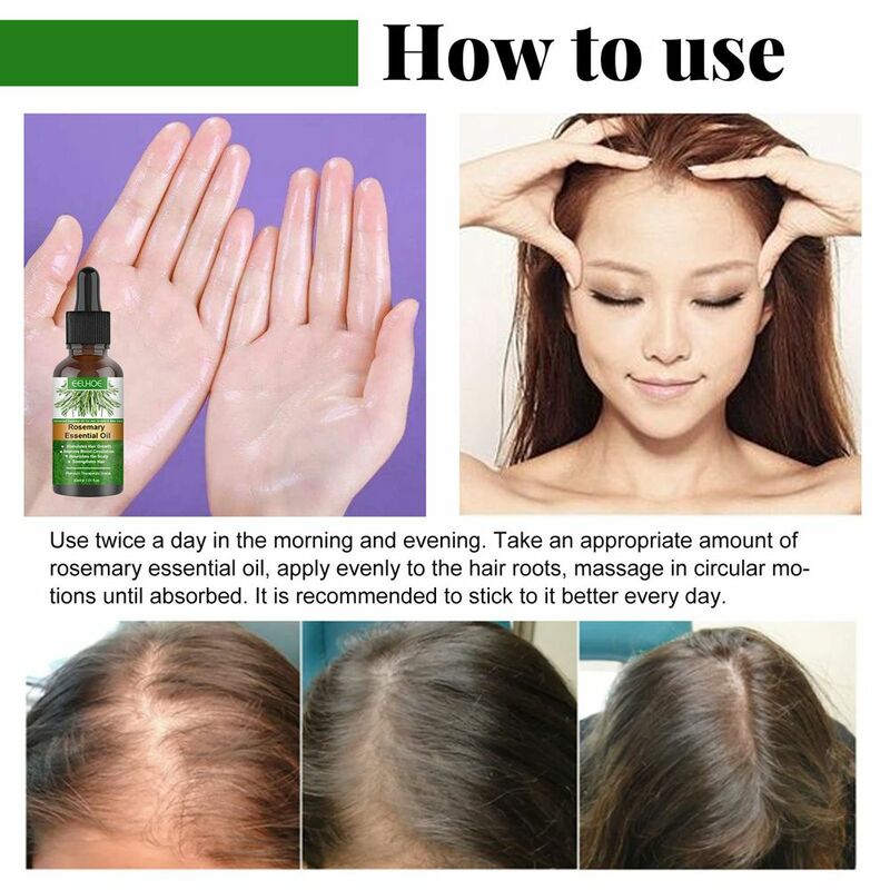 Haar würfel Rosmarin ätherisches Öl Haarwuchs öle reine natürliche 30ml Haar ätherische Öle für die Pflege von glänzendem Haar gesunde Haarpflege