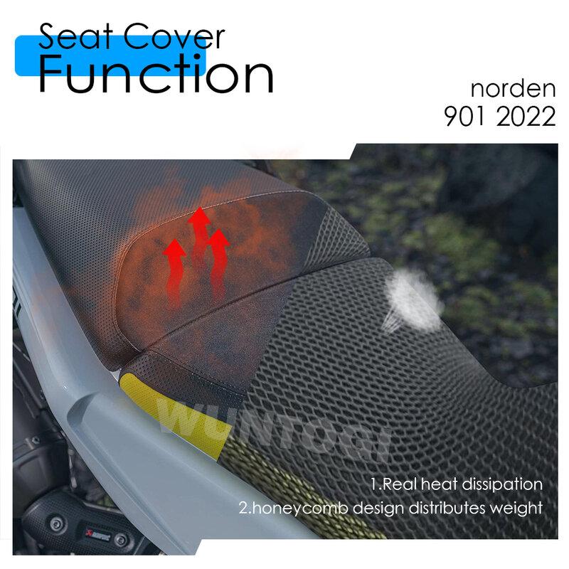 Norden 901 Accessories Motorcycle Seat Cover For Husqvarna Norden 901 Seat Non-slip Cushion Nylon Fabric Saddle Seat Cover