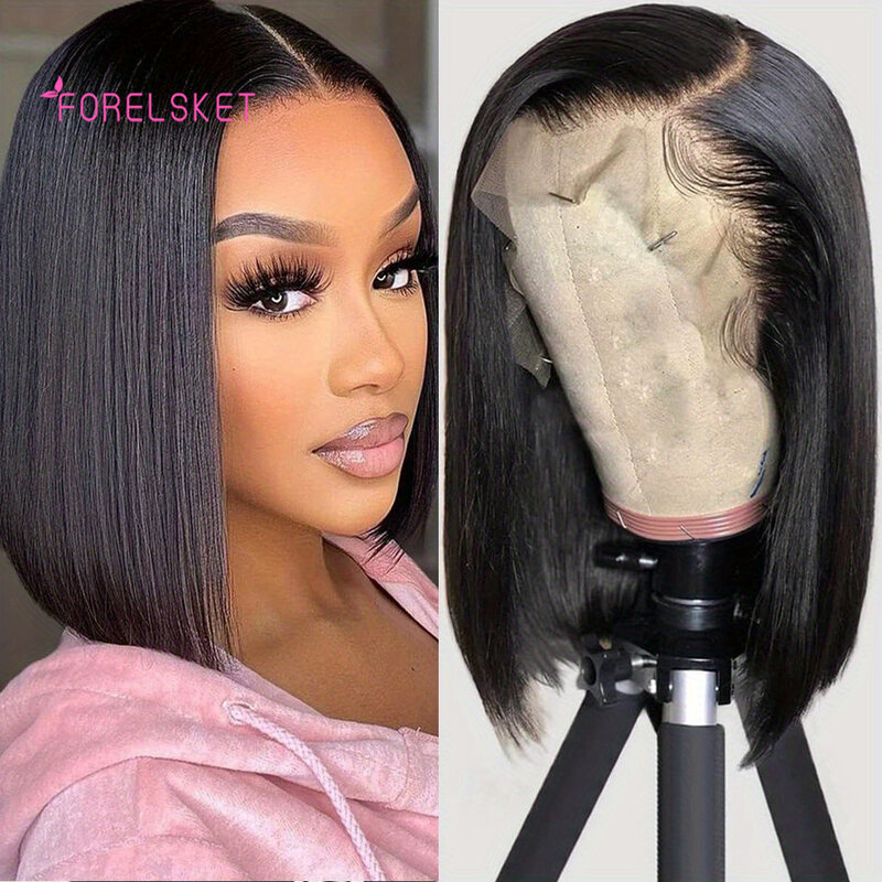 Bob Style Human Hair Wig HD Lace Front 150% Density Pre-Plucked Natural Hairline - Versatile Lengths 8-16 Inch - Comfort Fit Cap