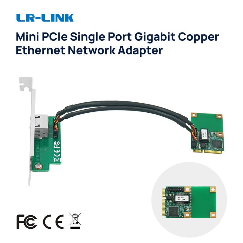 LR-LINK 2201PT Mini PCI-Thể Hiện Gigabit Ethernet Lan Thẻ 10/100/1000 Base-T RJ45 PCI-e Card Mạng nic