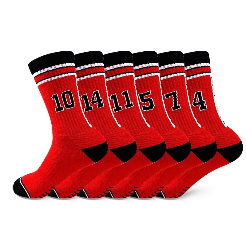 Красные носки 2 шт., аниме Слэм-Данк, шохоку, Когуре Мияги, сакураги, рукава, мицуй, баскетбольные носки, косплей костюм, хлопковые чулки