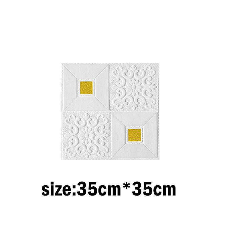 1-10Pcs 70cmx70cm 3D Tile Brick Wall Sticker Self-adhesive Foam Panel Wallpaper Bed Room Home Decoration Waterproof