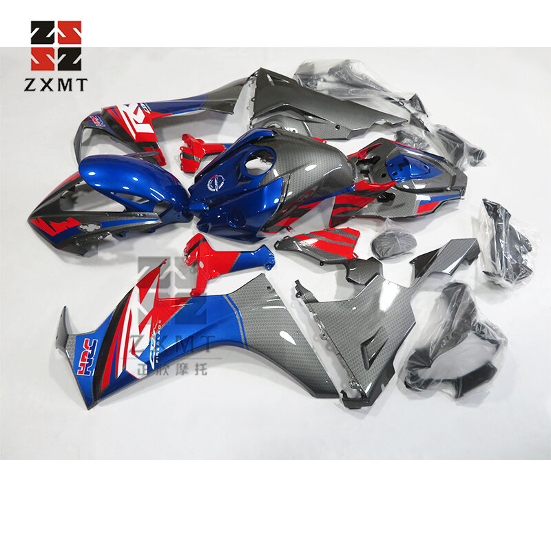 ZXMT-Kit de carenado completo de carrocería de plástico ABS para motocicleta Fireblade HRC, para Honda CBR 1000RR DE 2017 a 2020, fibra de carbono en forma de panal