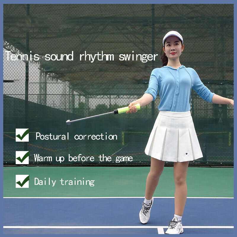 Dispositivo de entrenamiento de Swing de ritmo Vocal de tenis, entrenador de asistencia de fuerza, bádminton