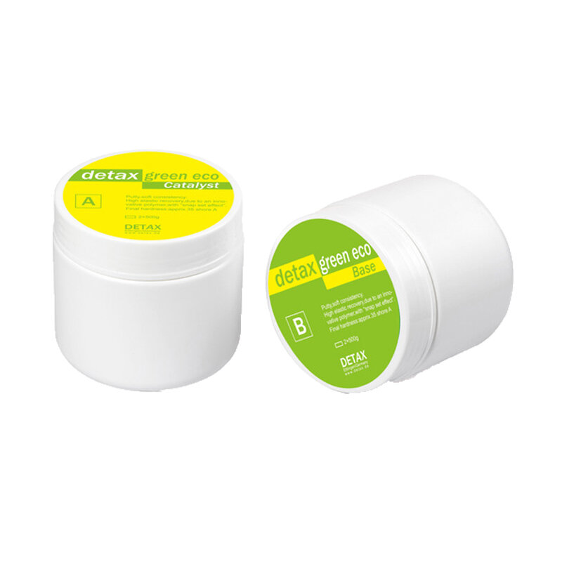 400g * 2 Detax zielony ekologiczny materiał wyciskowy (podstawka silikonowa + katalizator) do wyciskania ucha
