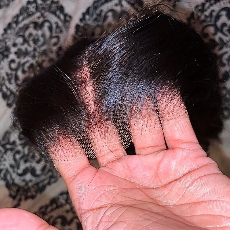 Peluca de cabello humano para mujer, pelo precortado con cierre de encaje, recto, Frontal, sin pegamento, Hd, 5x5, 4x4