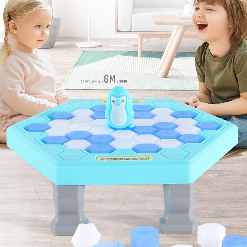 Gorąca sprzedaż rodzic-dziecko interaktywne Mini dzieci zapisz pingwin blok lodu łamacz pułapka zabawki zabawna gra stołowa zabawka zabawka antystresowa