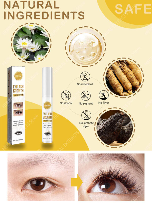 Fast Eyelash Growth Serum Products Eyelashes Eyebrows Enhancer Lash Lift Lengthening Fuller Thicker Lashes Treatment Eye Care