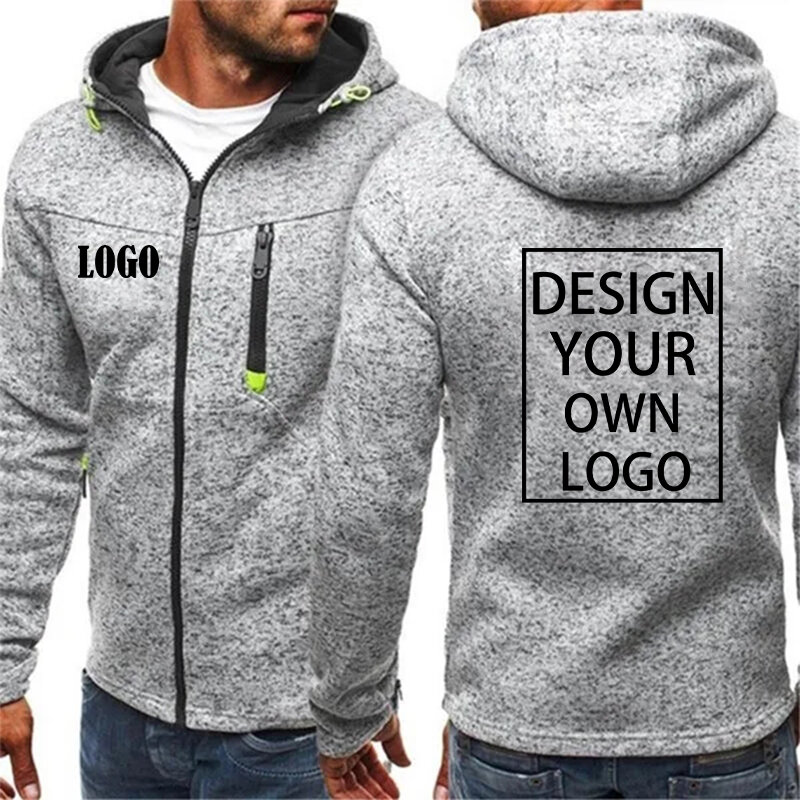 Personalizado nova moda roupas esportivas dos homens impresso hoodie com zíper moletom com capuz jaqueta outwear tops casaco