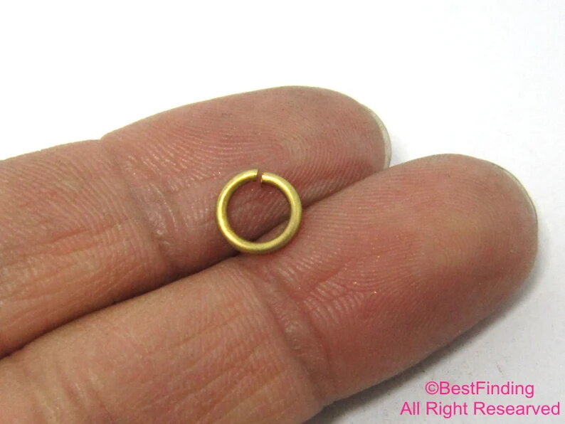 150 sztuk mosiężne pierścienie skoku, okrągłe pierścienie skoku, 5x1mm 5x1.2mm 6x1mm 6x1.2mm 7x1mm 7x1.2mm, otwarte pierścienie skoku, tworzenia biżuterii R1970