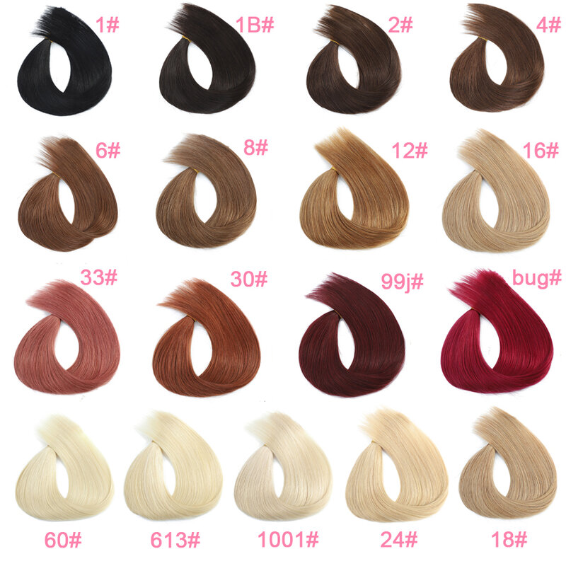 Extensions de Cheveux Humains en Vrac Pré-Colorés, Brun Auburn, 30 #, Raides, Brésiliens, Sans Trame, 16 à 28 Pouces, pour Tressage