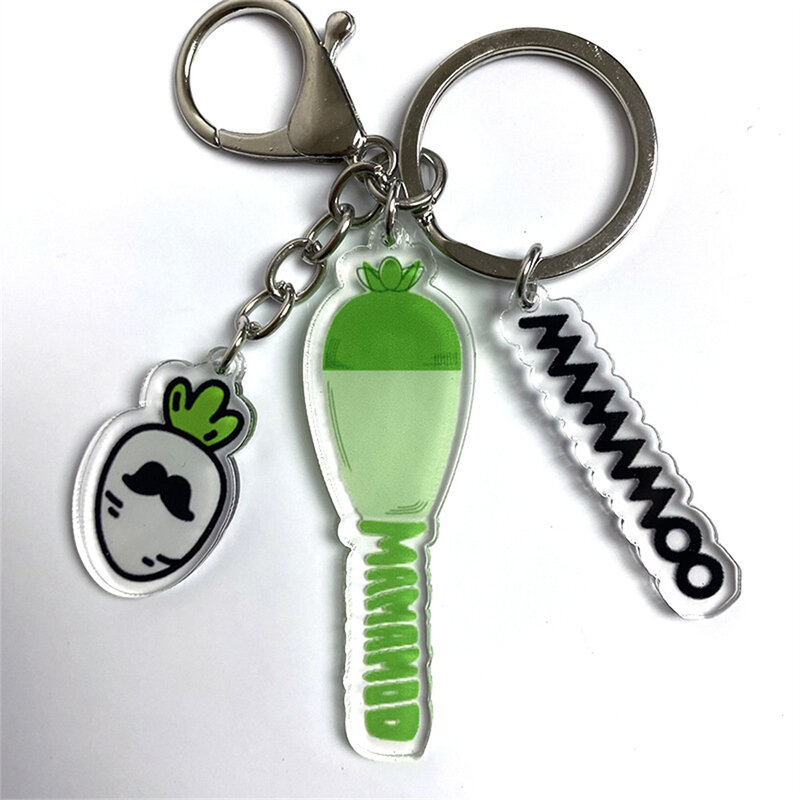 Kpop Light Stick Mini Keychain Stray Kids TWICE MAMAMOO ATEEZ ST Korean Group Series Three-piece pendant High Quality Keychain