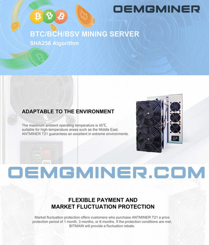 CR BUY 3 GET 2 FREE New Antminer T21 190T 3610W Bitmain mining  BTC Bitcoin Miner Algorithm SHA-256
