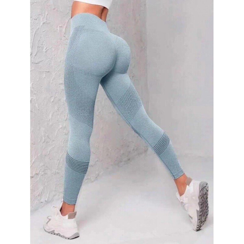 High Waist Seamless Women Yoga Leggings Workout Sports Leggings Stretchable Tights Bubble Butt Push Up Pants Fitness Clothes
