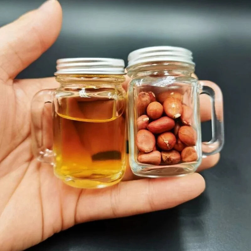 Mini café concentrado sub-engarrafamento jarra selada, copo de vinho amostra pequena, jarra de armazenamento de amostra de mel, 35ml
