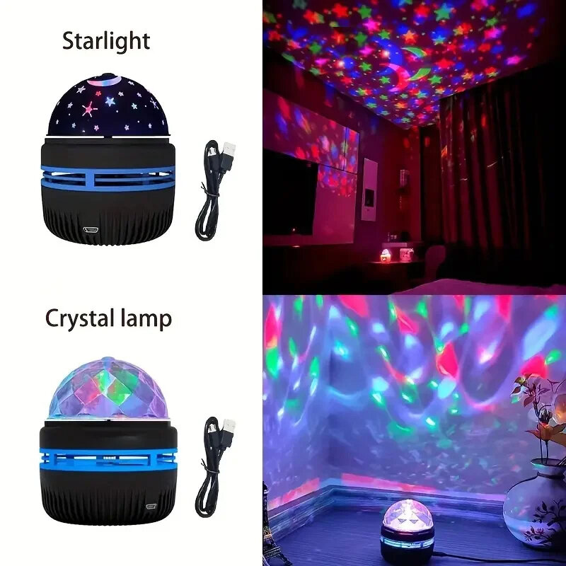 1pc Stern projektor, Galaxien projektor, Wasser Ozean wellen projektor für Schlafzimmer Nachtlicht Raum dekor mit 7-Farben-Mustern