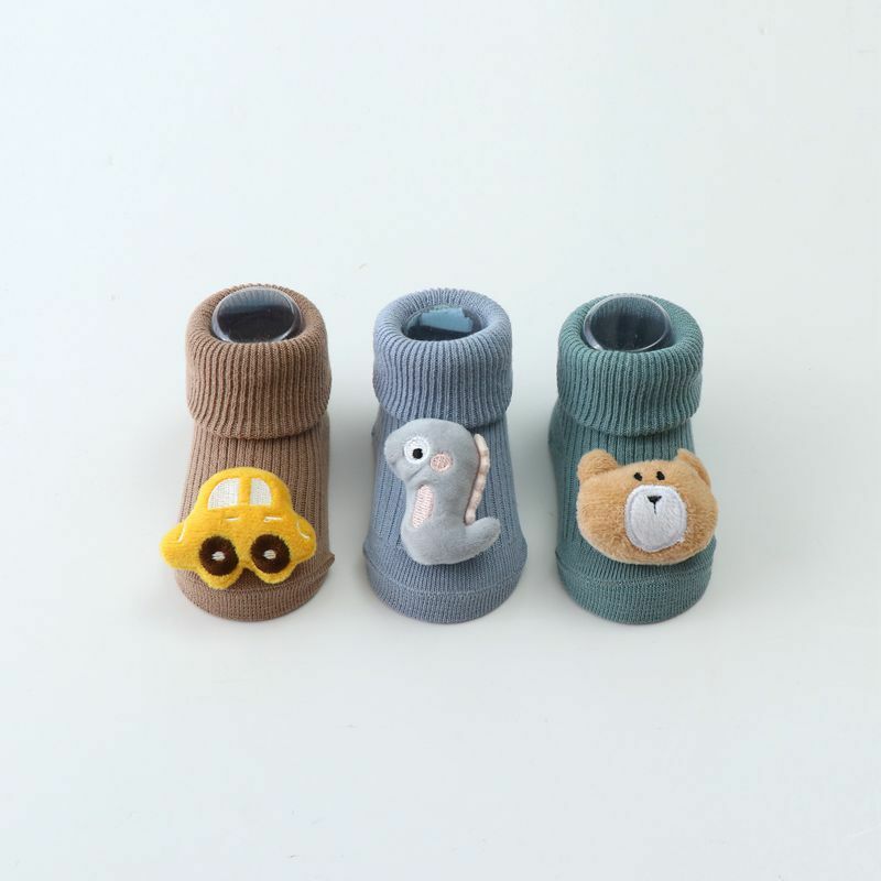 Оригинальные носки для новорожденных мальчиков и девочек, детские носки из чистого хлопка с изображением животных, мягкие детские носки без потертости для детей от 0 до 12 месяцев
