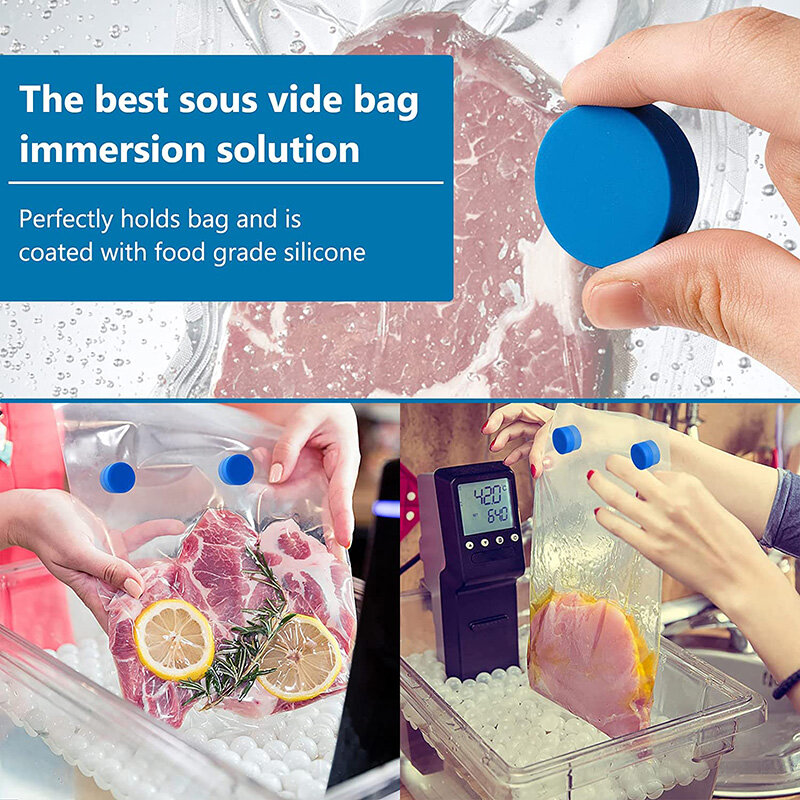 Aimants en Silicone de qualité alimentaire pour garder les sacs immergés Sous Vide, accessoires pour arrêter les sacs flottants