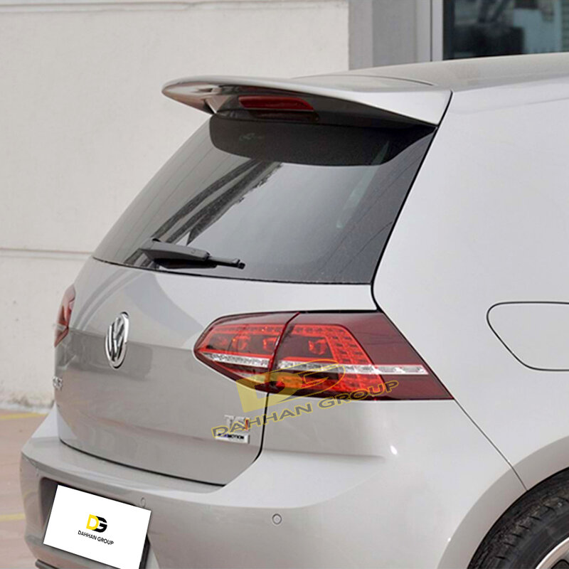 VW Golf MK7 2012 - 2020 sayap Spoiler atap belakang, Kit Golf bahan serat kaca kualitas tinggi permukaan bercat