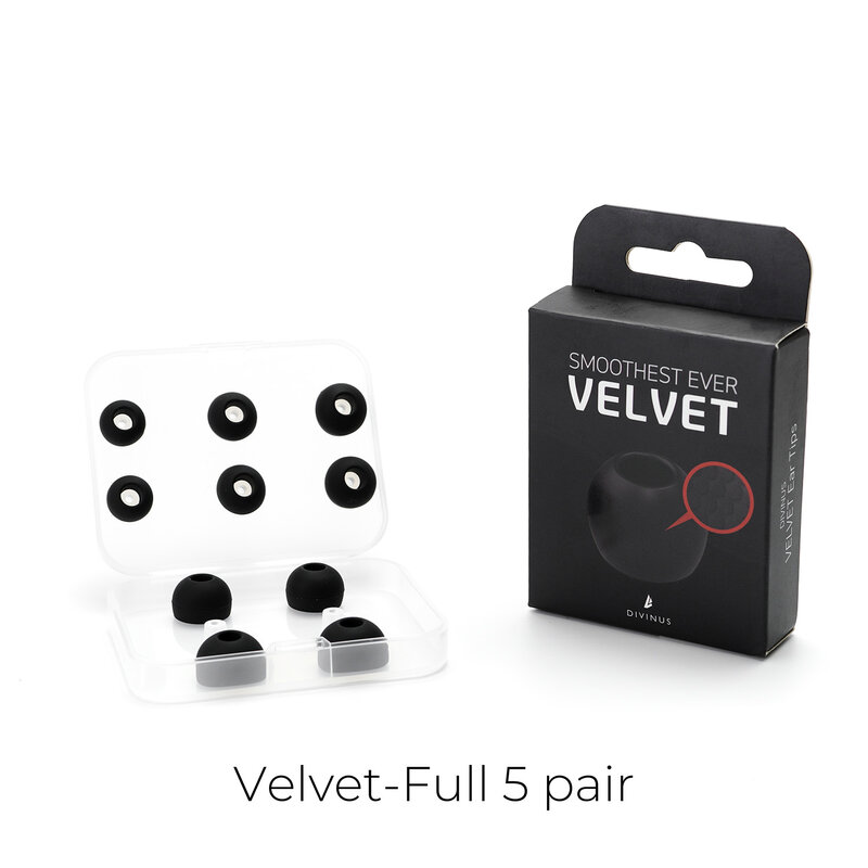 HiFiGo-Fones de ouvido Divinus Velvet Silicone, Ear Tips for Nozzle, Soft, Profundamente Eartips, IEMs Earbuds, Performer AFUL, 5, 8, Ear Tips, Tamanho 3-5mm