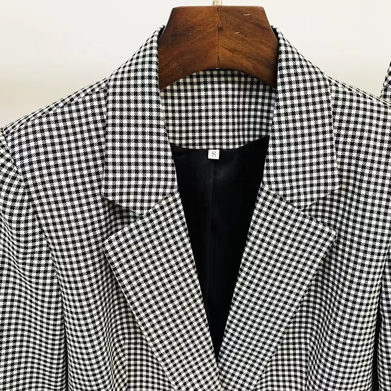 Blazer de botão único de poliéster e calça flare para mulheres, High Street, moda mais nova, 2022, conjunto blazer