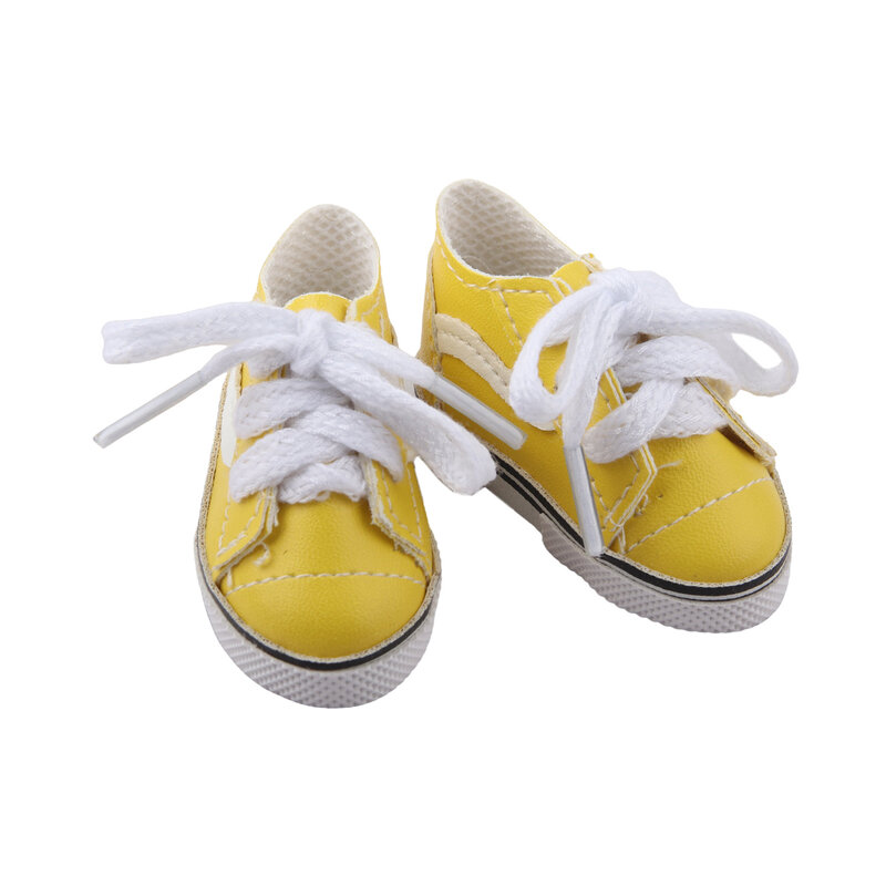 Leuke 5.5Cm Leathe Mini Pop Schoenen Voor Nancy,Paola Reina Pop Sneakers Laarzen Accessoires Voor 1/6, lisa, Nancy,Lesly, Pop Speelgoed Gift