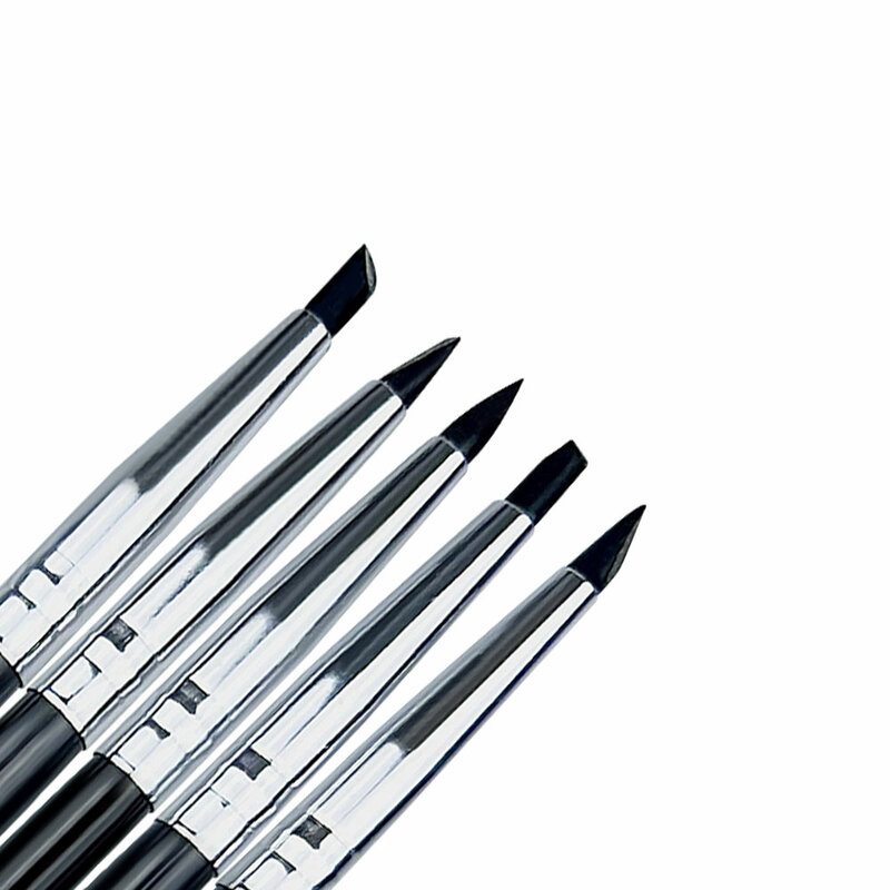 5pcs Dental Shaping Silicone Tooth Tool Dental Resin Brush Pens For Adhesive Composite Cement Porcelain Teeth Tools Oral Hygiene