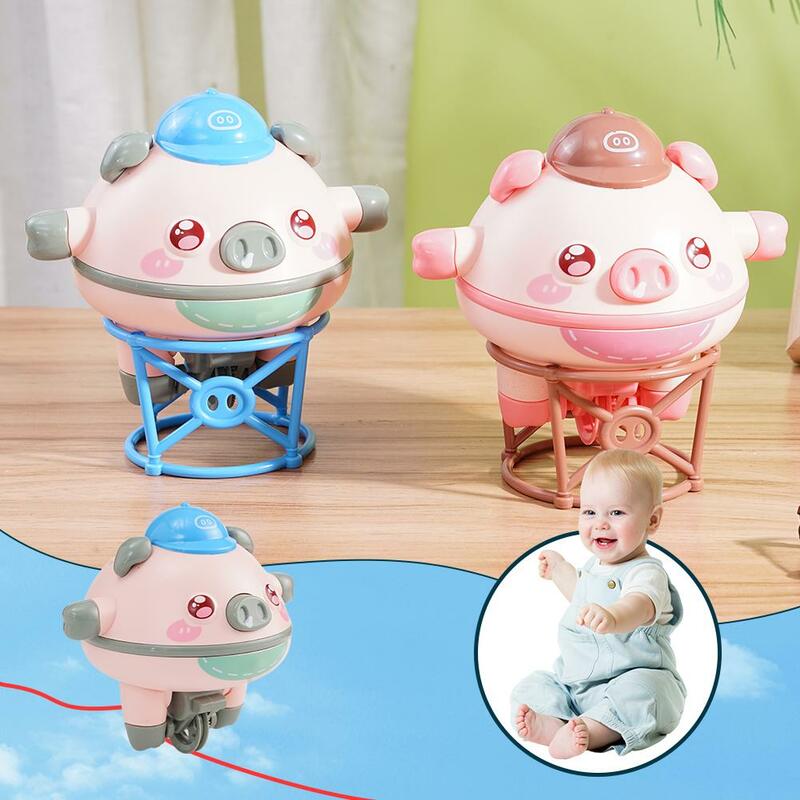 Children's Automatic Balancing Pig Black Technology Tumbler Unicycle Self-electric Educational Rotating Top Children's Toy