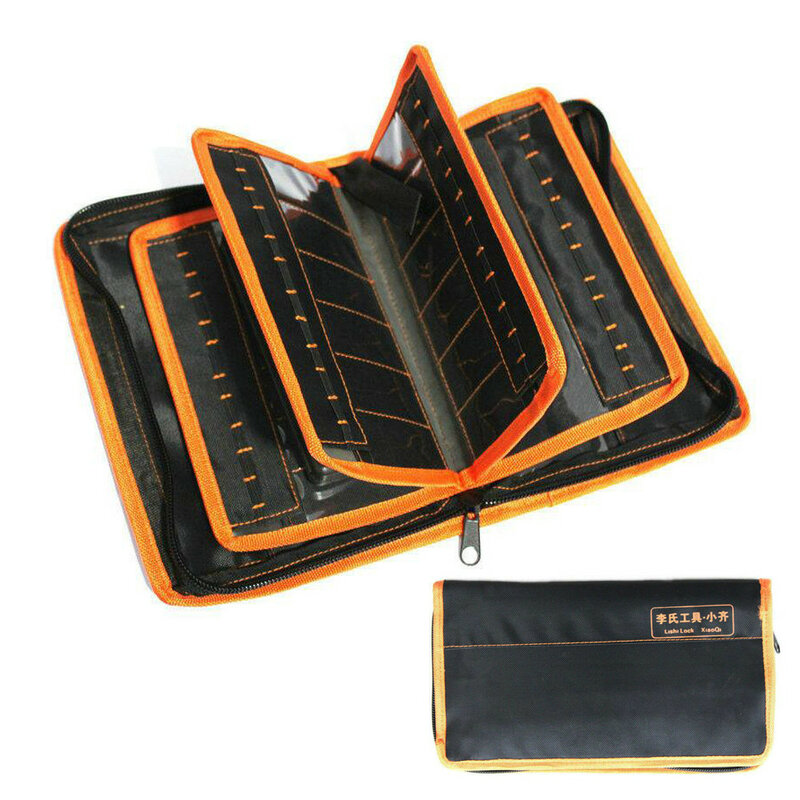 LISHI tas alat 2 in 1, tas jinjing khusus, tas penyimpanan alat tukang kunci tahan lama untuk tas peralatan Lishi