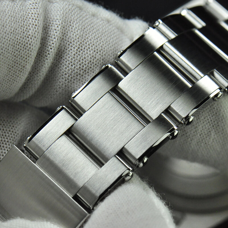 LANSTB- relógio luminoso para homens, safira, aço inoxidável, à prova d'água, movimento automático NH35, moda, relógios de luxo