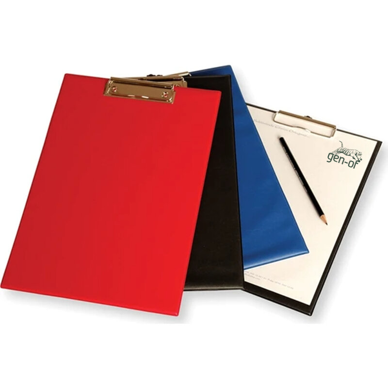 Gen-of a4 coverless clipboard preto vermelho azul cor de alta qualidade turco marca escritório escola papelaria secreterial secreteriat