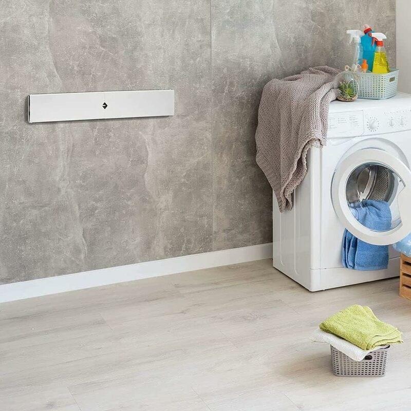 Dora Airy rak gantungan cucian lipat, pakaian terpasang di dinding logam handuk kamar mandi dapat dilipat