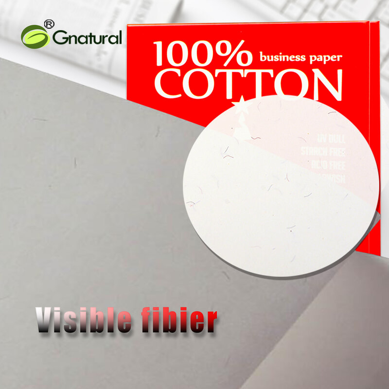 Papel de algodón 100% US, tamaño de letra 8,5x11 pulgadas/216x279mm, Color blanco, sin almidón, impermeable, 120 hojas, 80gsm, MCYT015