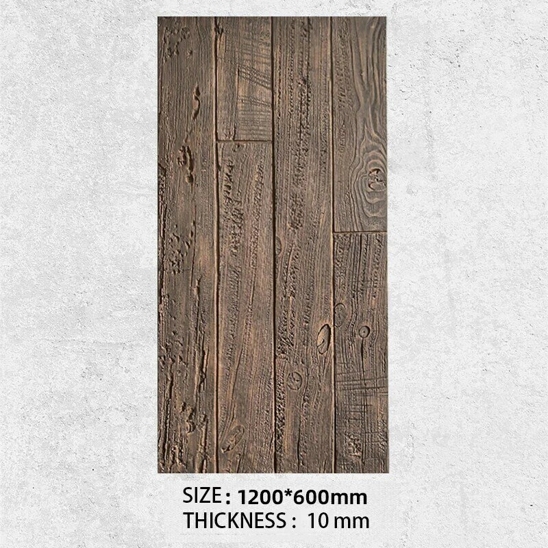 10 Pieces Gen Stone Pu Wall Panels Wood Imitation Interior And Exterior Decoration Luxury Building Materials Villas House