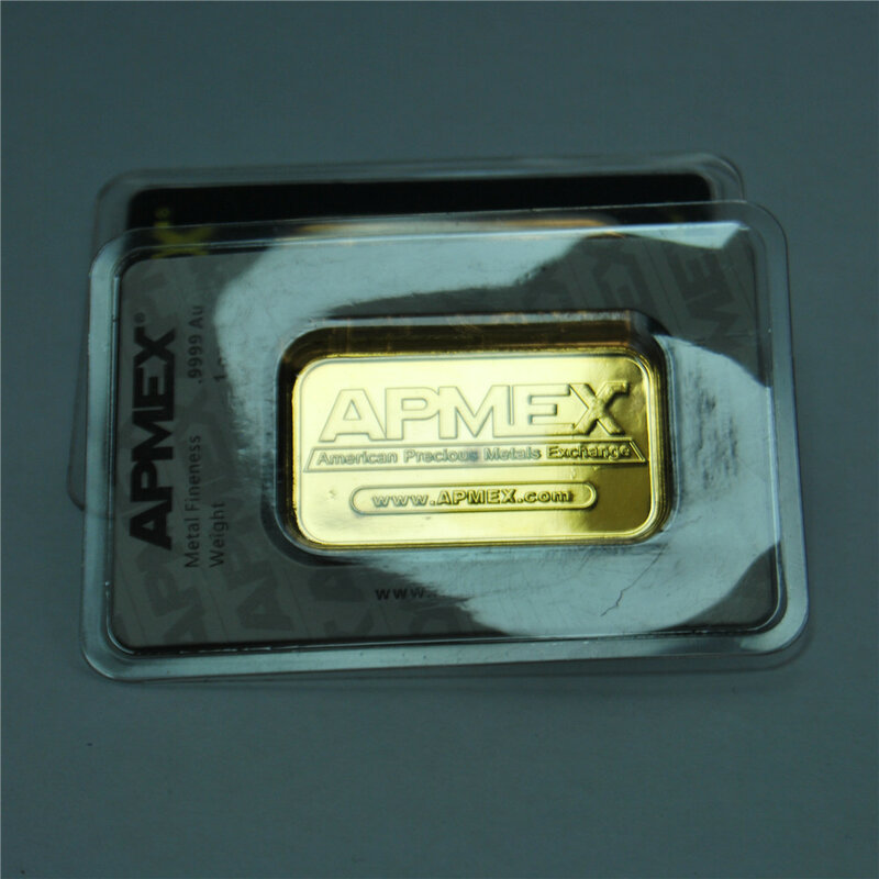 Apmex-非磁性銀バー,高品質,金メッキ,収集可能なゴールドメッキ,ビジネスギフト