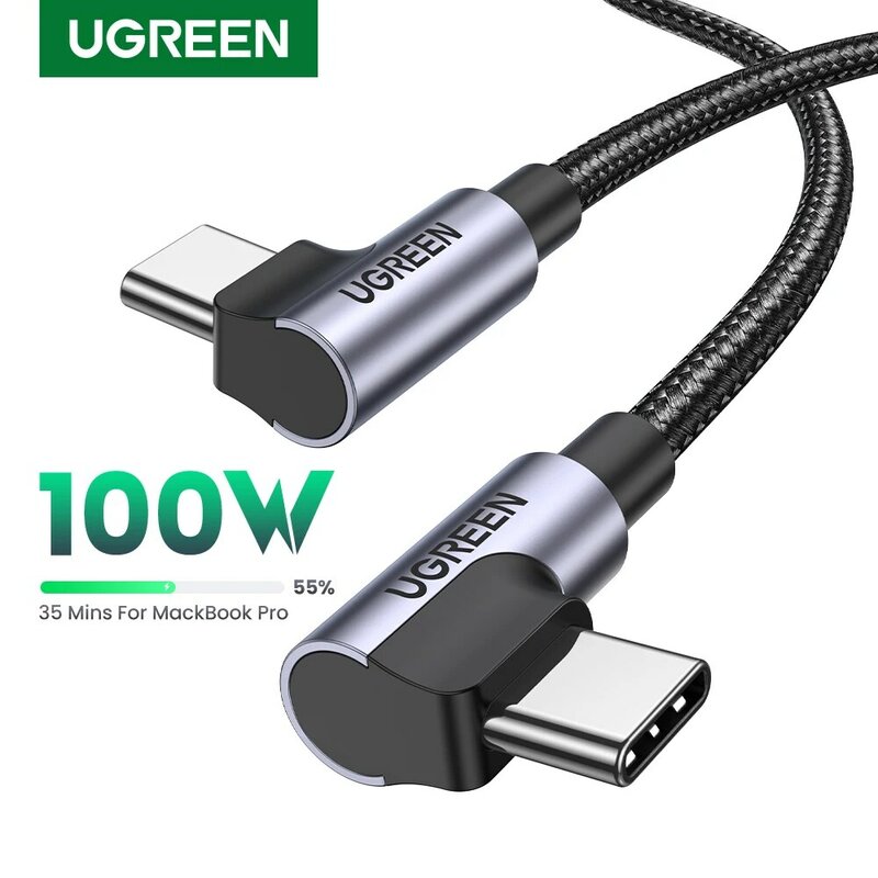 UGREEN-PD 100W USB C to USB C 충전 케이블, 삼성 S10 S20 맥북 프로 아이패드 2020 고속 충전기 4.0 PD 고속 충전 코드