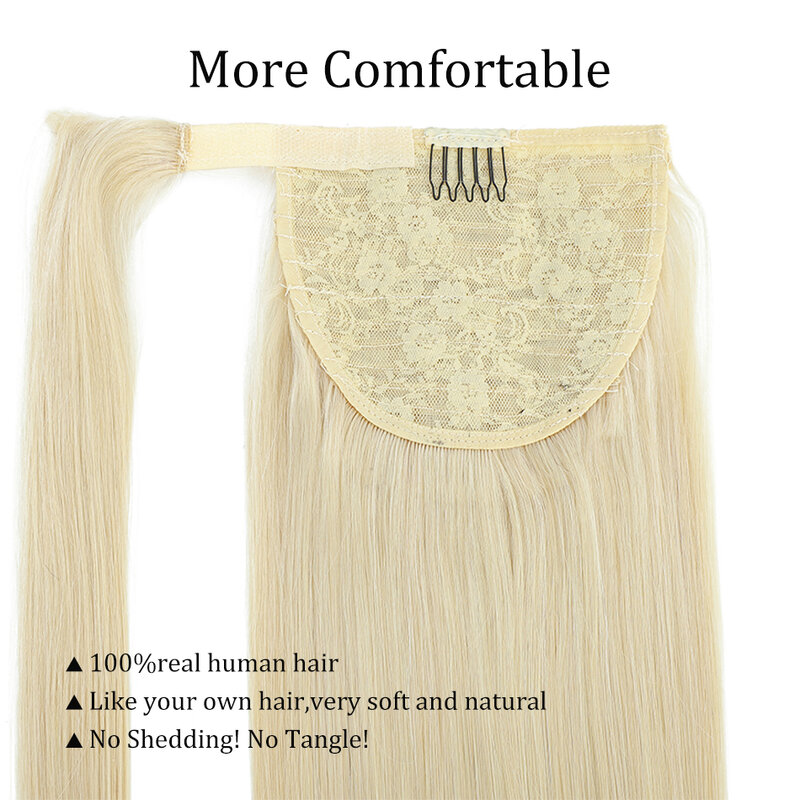 Прямые человеческие волосы для конского хвоста, 14-28 дюймов, машинное изготовление, волшебная накладка на клипсе, накладные Человеческие волосы Remy