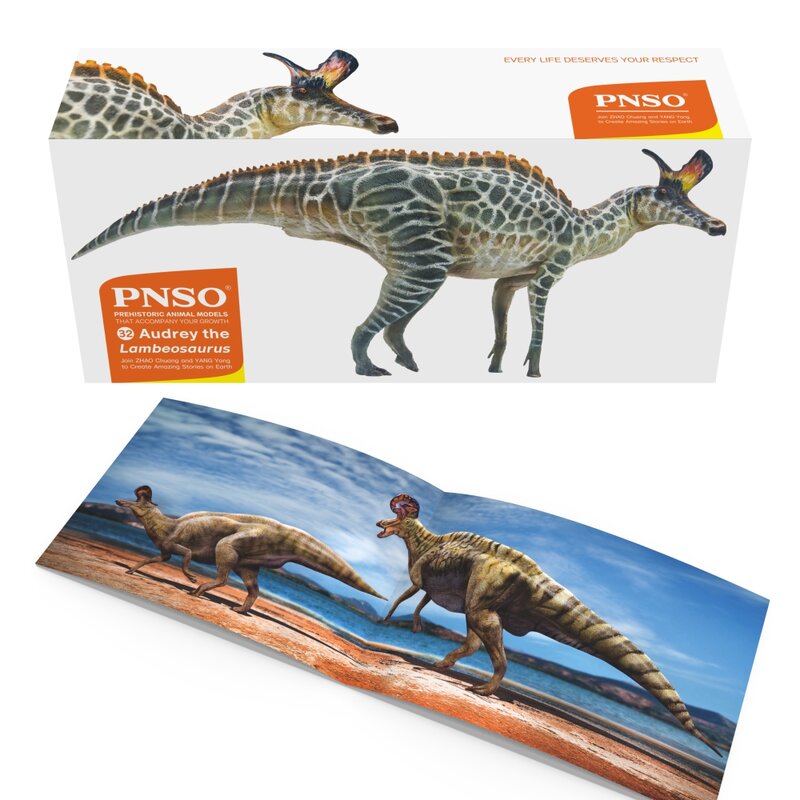 PNSO-Audrey o dinossauro Lambeosaurus, modelos dinossauros pré-históricos, 32