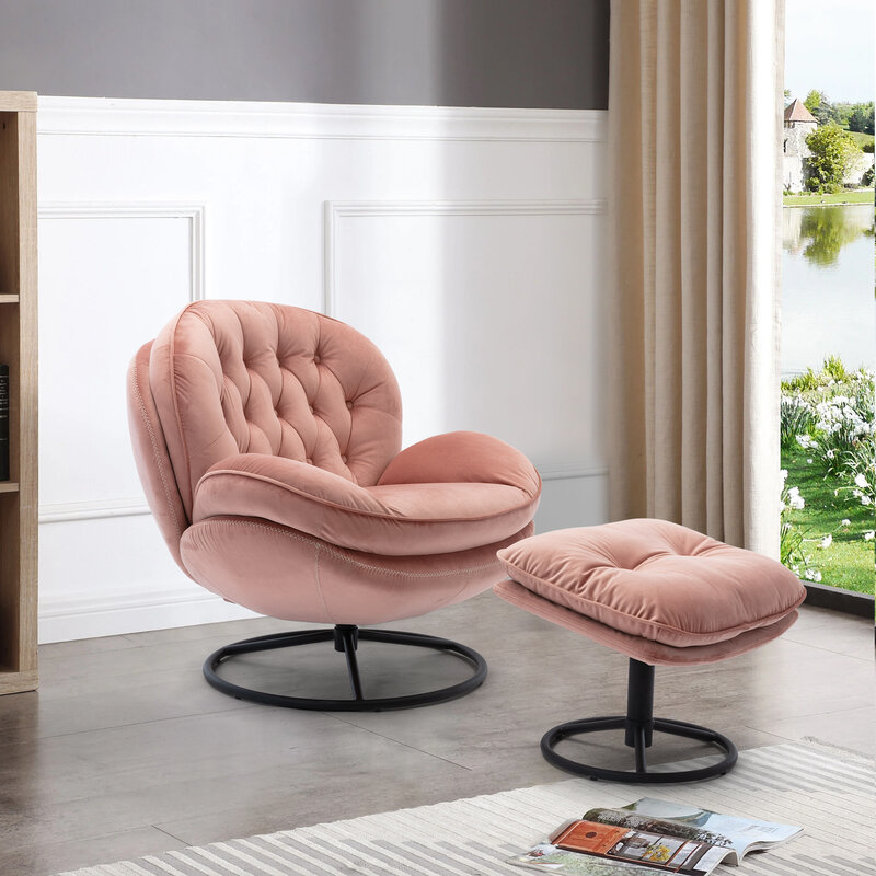 [Flash Verkauf] Lounge Stuhl Accent Stuhl TV Stuhl Wohnzimmer Stuhl Sofa mit Ottomane Mehrere Farbe [US-W]