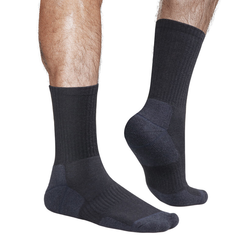 YUEDGE Brand Mens Moisture Wicking Mid Calf Crew Work Boot Training Sports Hiking Trekking Socks( 3 Pairs/Pack)