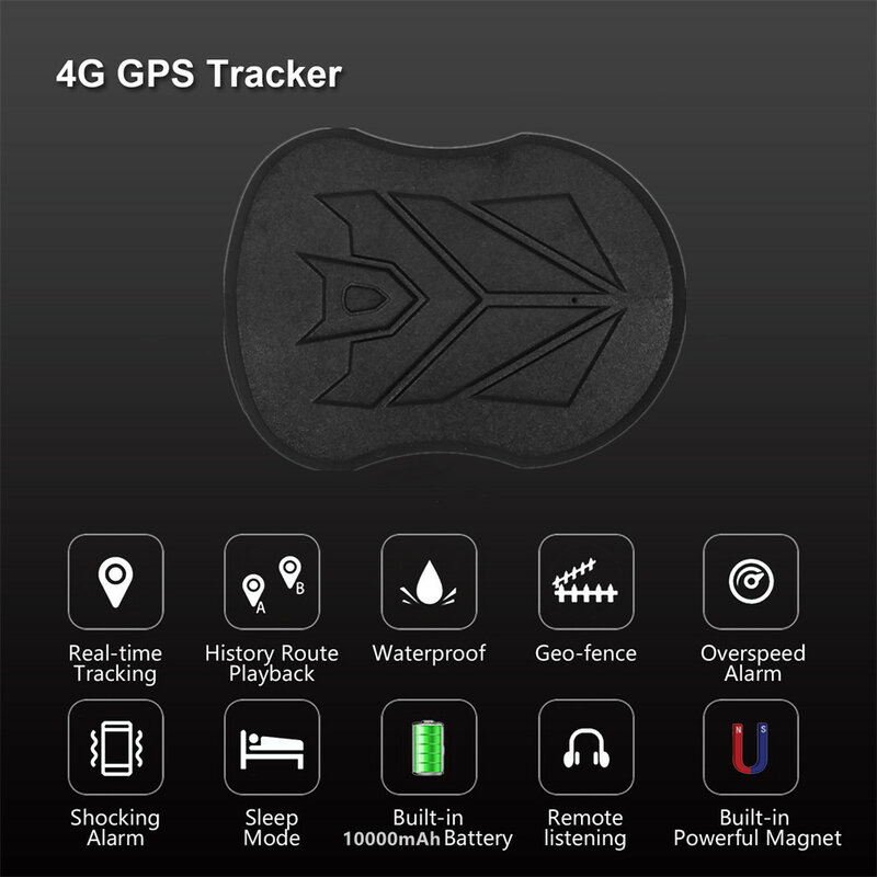 SinoTrack 자석 방수 차량 GPS 추적기, ST-905 ST-915 차량 로케이터, 긴 대기 시간, 무료 앱 포함, 10000mAh 배터리, 4G