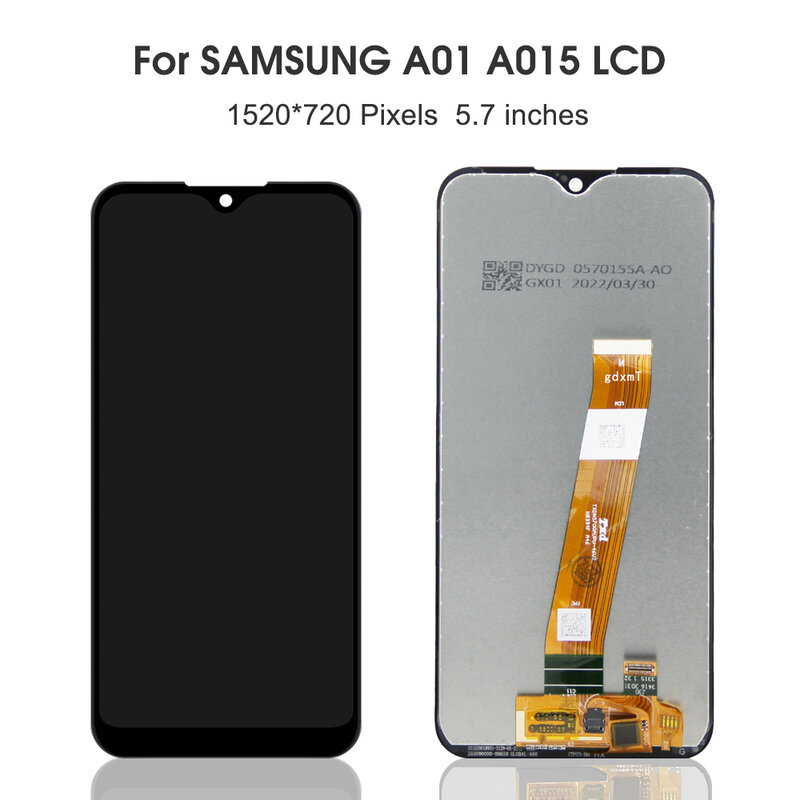 Samsung layar sentuh LCD 5.7 inci, pengganti rakitan Digitizer tampilan layar sentuh untuk Samsung Ori A015F A015G A015M A015 A015A A015U
