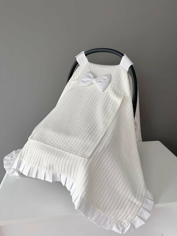 Handmade Knitted 100% Cotton Organic Fabric Window Stroller Cover