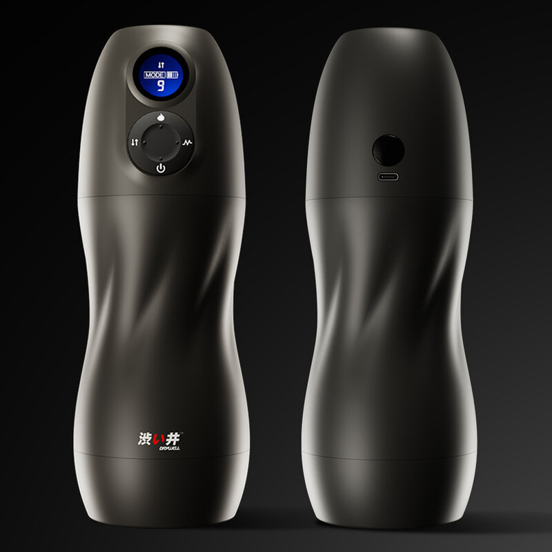 DRYWELL Robot tình dục thông minh dành cho nam giới Hút chân không bằng miệng tình dục bú Máy thủ dâm nam tự động 9 chế độ hút & 9 chế độ rung & 1 chế độ tăng cường Chức năng sưởi ấm Phụ nữ thực sự rên rỉ