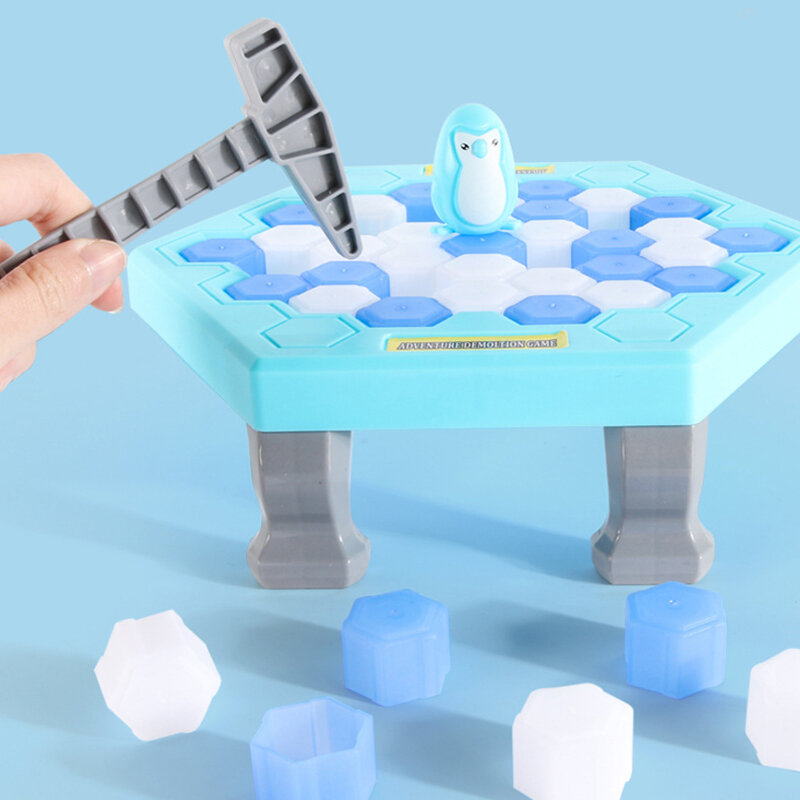 Gorąca sprzedaż rodzic-dziecko interaktywne Mini dzieci zapisz pingwin blok lodu łamacz pułapka zabawki zabawna gra stołowa zabawka zabawka antystresowa