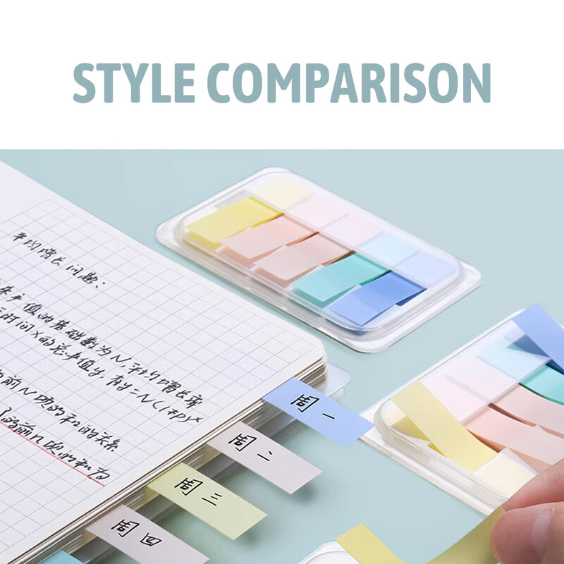 Morandi Index Sticky Notes note adesive autoadesive trasparenti segnalibro a colori riutilizzabile Office school Memo Pad multifunzionale