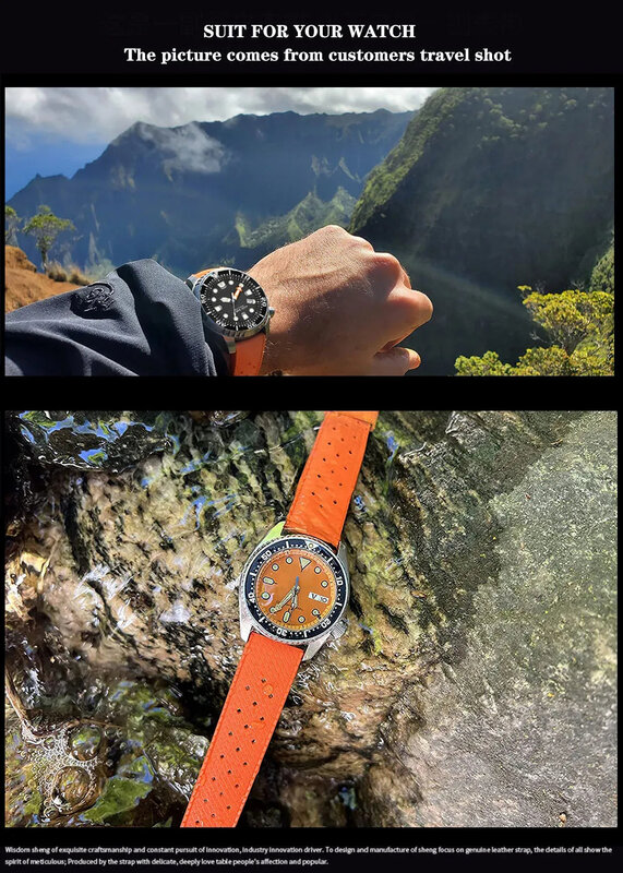 Bracelet de montre en silicone tropical à dégagement rapide, bracelet de montre intelligent, bracelet en caoutchouc Tropic, Oris SeATM Citizen, 18mm, 20mm, 22mm