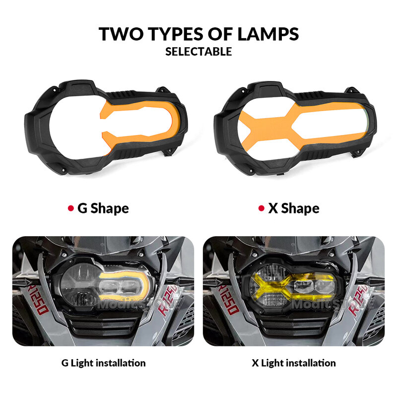 New Motorcycle Headlight Protector For BMW R1200GS GS R1250GS LC Adventure With 3 Colours Fluorescent Cover 2014-2024