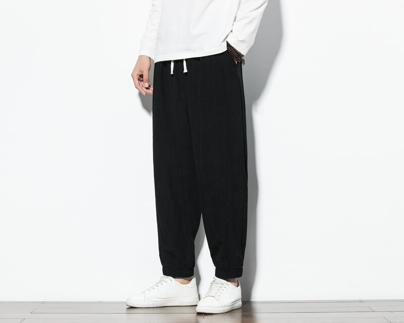 Jesienne męskie na co dzień spodnie do joggingu spodnie haremowe w stylu ulicznym modne Plus Size spodnie dresowe w stylu Harajuku